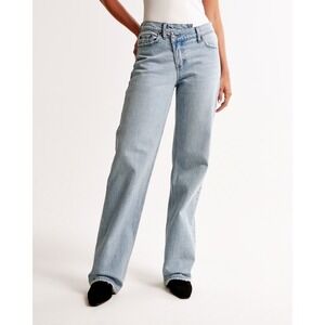 Abercrombie & Fitch The 90's Straight Mid Rise Jeans Womens 27 Long Western